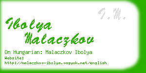 ibolya malaczkov business card